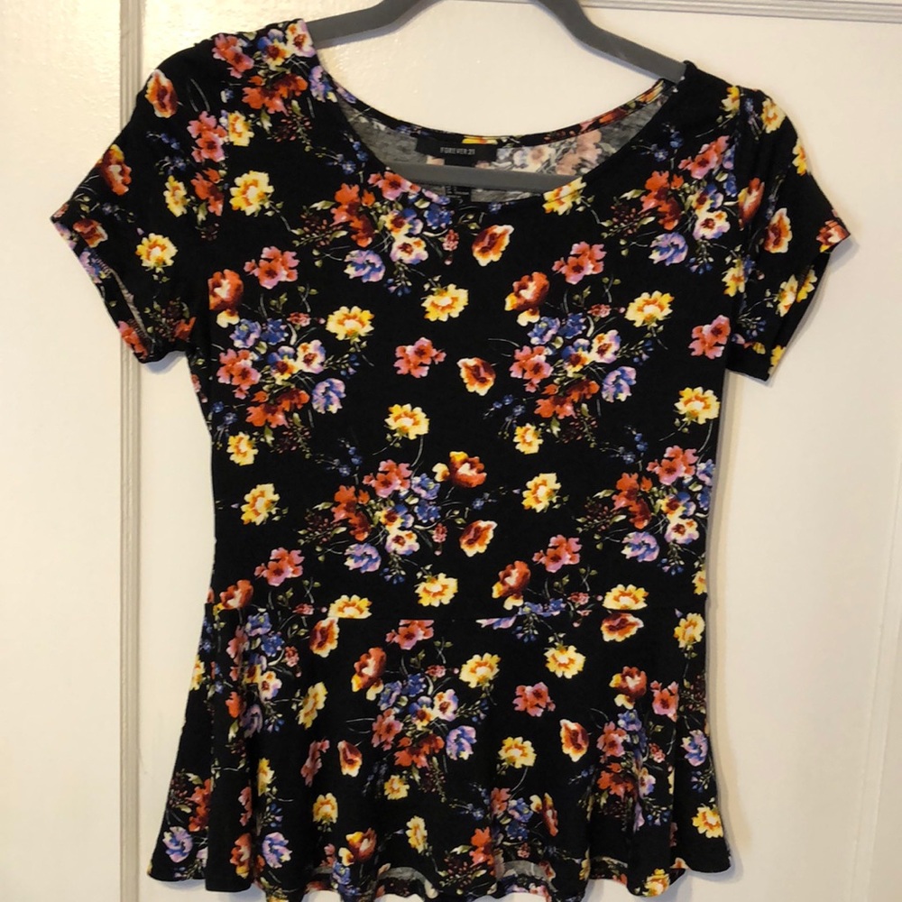 Perfect Peplum Forever 21 Floral Top